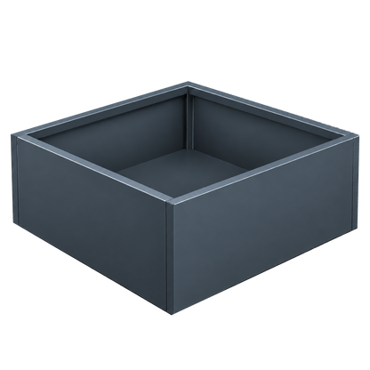 MEBE Planty - Pflanztopf - Mit Bodenplatte - 100 x 100 x 40 cm - Anthrazitgrau Matt