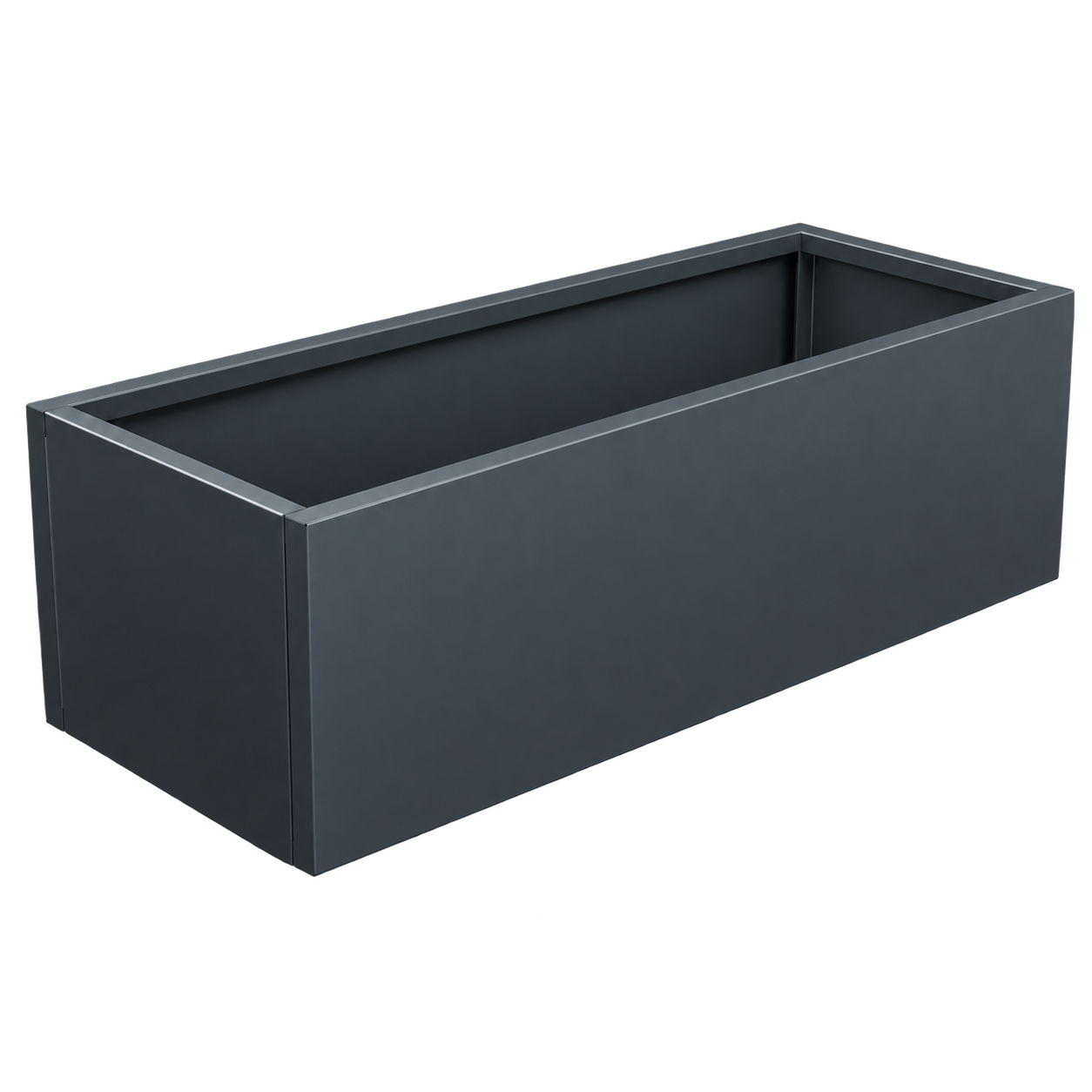 MEBE Planty - Pflanztopf - Mit Bodenplatte - 100 x 50 x 40 cm - Anthrazitgrau Matt