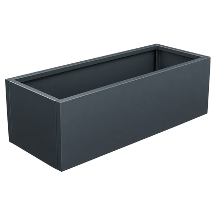 MEBE Planty - Pflanztopf - Mit Bodenplatte - 100 x 50 x 40 cm - Anthrazitgrau Matt