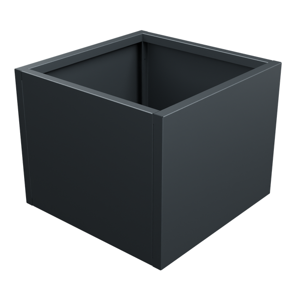 MEBE Planty - Pflanztopf - Mit Bodenplatte - 50 x 50 x 40 cm - Anthrazitgrau Matt
