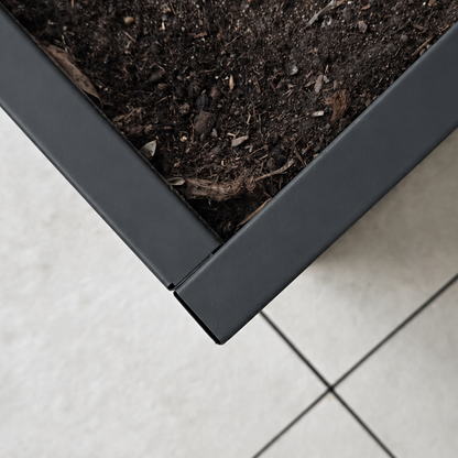 MEBE Planty - Pflanztopf - Mit Bodenplatte - 50 x 50 x 40 cm - Anthrazitgrau Matt