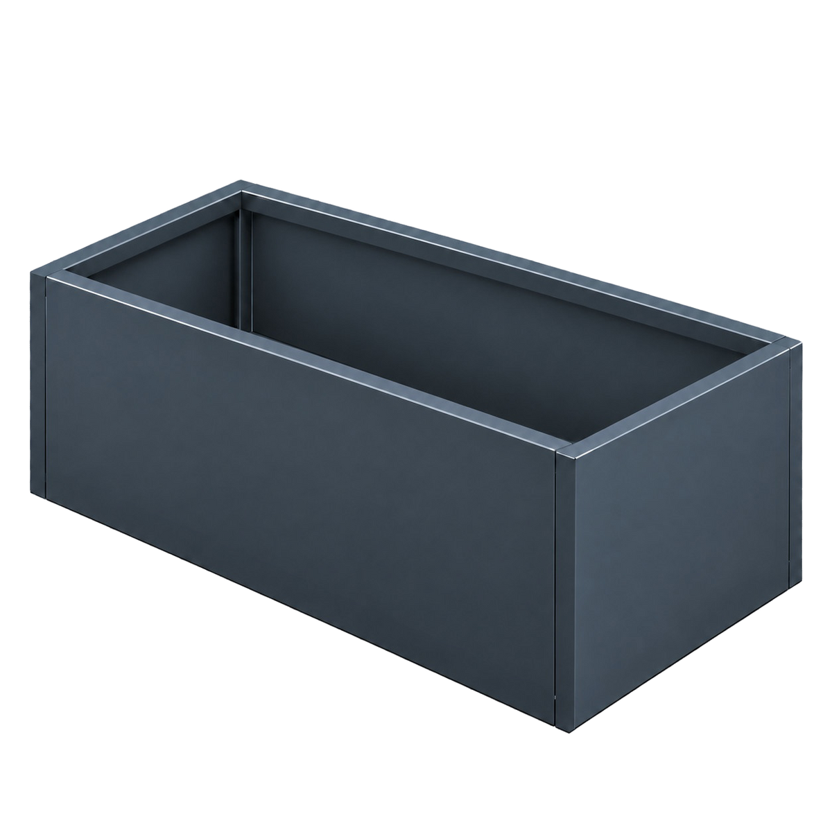 MEBE Planty - Pflanztopf - Mit Bodenplatte - 80 x 40 x 40 cm - Anthrazitgrau Matt