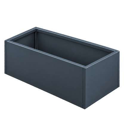 MEBE Planty - Pflanztopf - Mit Bodenplatte - 80 x 40 x 40 cm - Anthrazitgrau Matt